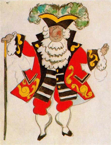 Costume Design For Ballet Tricorne Cubist Period 1917